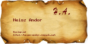 Heisz Andor névjegykártya